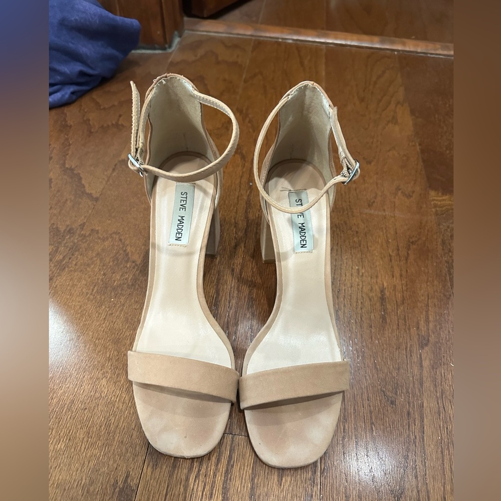 Steve Madden Irenee tan nubuck women’s heels